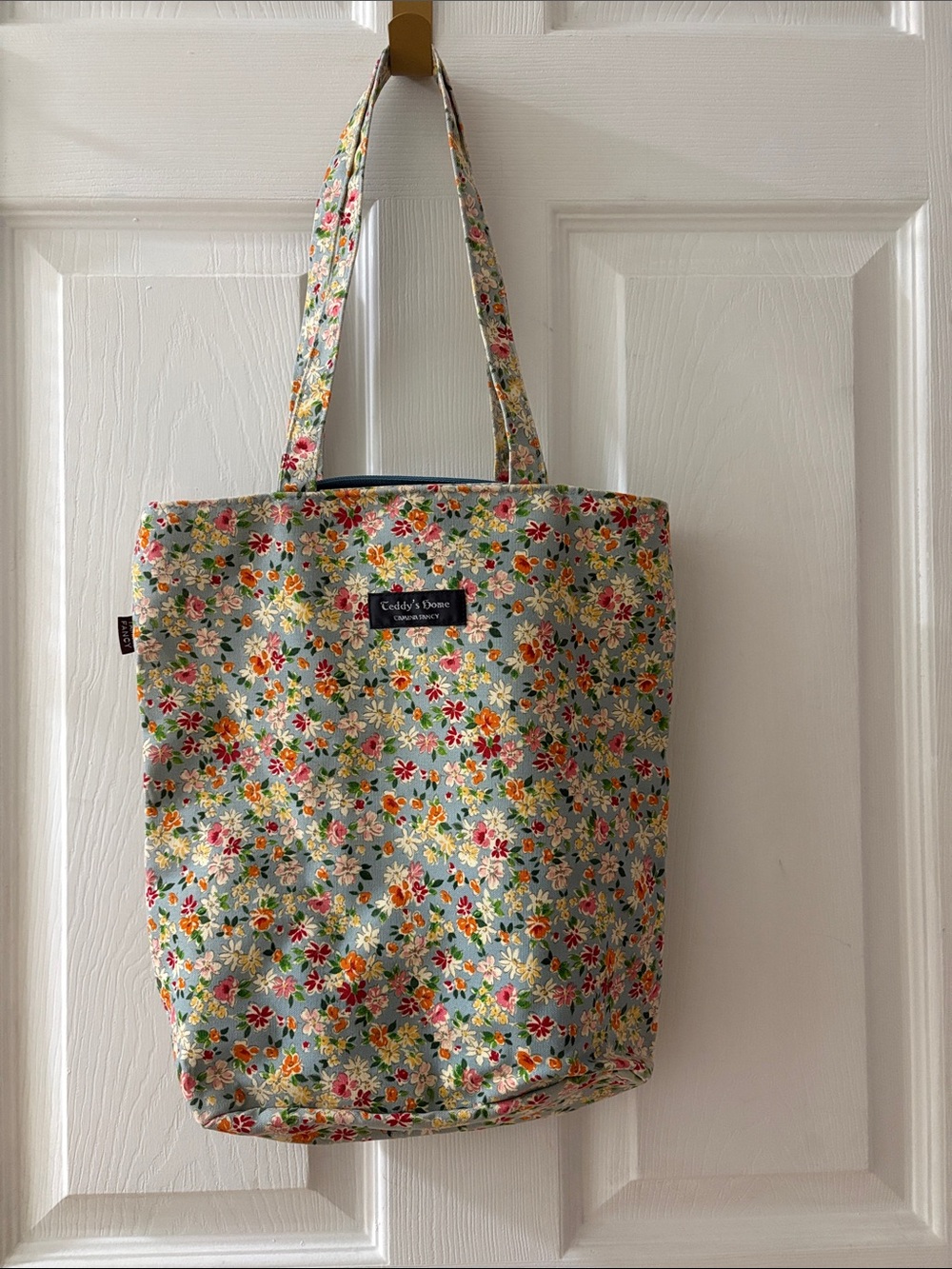 Cath Kidston Floral Light Blue Tote Bag